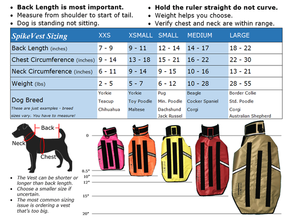  CoyoteVest SpikeVest Dog Harness Vest, Reflective Dog